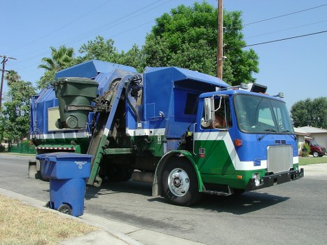 Waste removal trucks servicing Croydon businesses