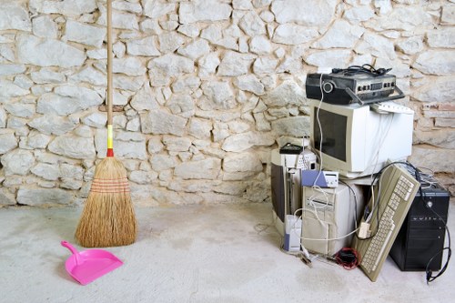 Professional waste clearance service in action