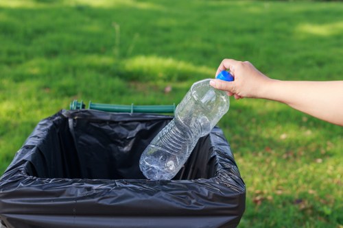 Sorted items ready for disposal and recycling